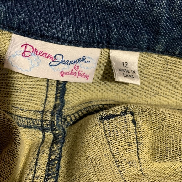 Dream Jeannes by Quacker Factory Pants Blue Stretch Faded Straight Size 12 - Picture 11 of 16